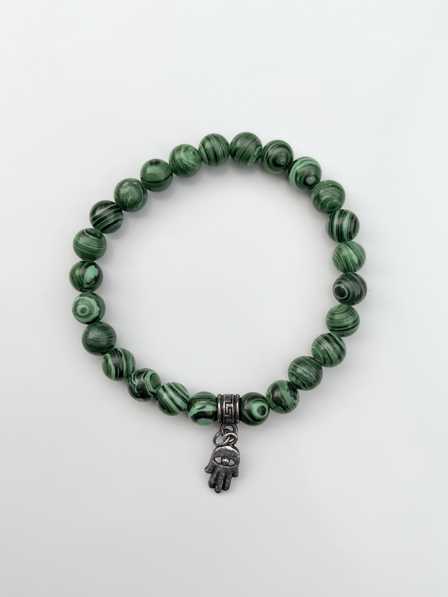 Malachite gemstone bracelet front